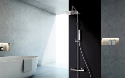4k, bathroom, light design, modern apartment, interior idea, modern design