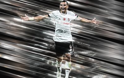 Pepe, 4k, creative art, blades style, Besiktas, Portuguese footballer, Turkey, gray creative background, football, Kepler Laveran Lima Ferreira