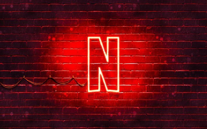 Download wallpapers Netflix red logo, 4k, red brickwall, Netflix logo,  brands, Netflix neon logo, Netflix for desktop free. Pictures for desktop  free