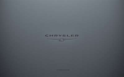 chrysler-logo, grauer kreativer hintergrund, chrysler-emblem, graue papierstruktur, chrysler, grauer hintergrund, chrysler 3d-logo