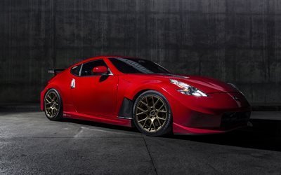 Nissan 370Z NISMO, 5k, supercar, tuning, rosso nissan
