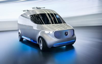 Mercedes-Benz Vision Van, 2017, Future minibuses, cars of future, Mercedes, Future Van