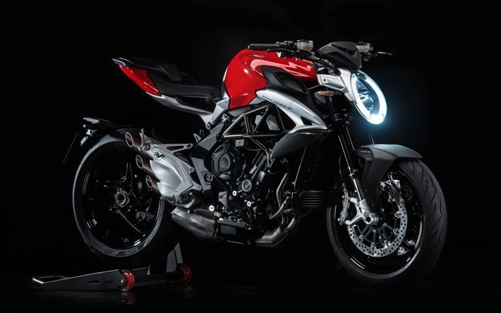 MV Agusta Brutale800, 2016年, スポーツバイク, グレー Agustaバイク, 5k