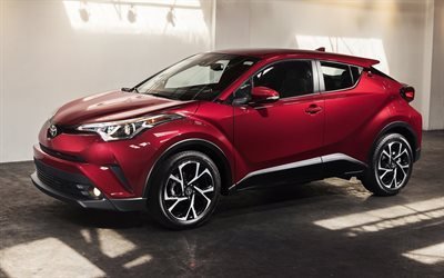 Toyota C-HR, 2016, red Toyota, crossover, red C-HR