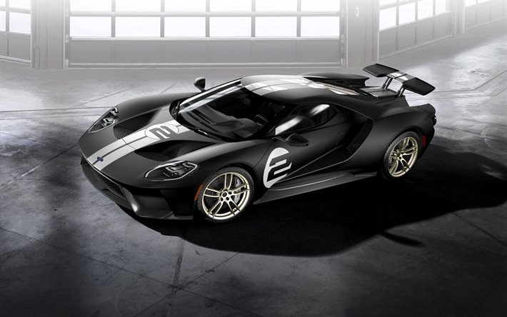 Ford GT66, 2017, Heritage Edition, sports car, black Ford
