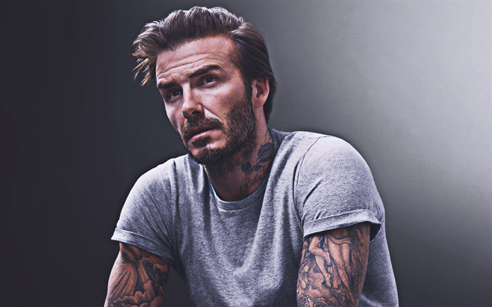 David Beckham, 4k, close-up, en ingl&#233;s futbolistas, sesi&#243;n de fotos, las estrellas del f&#250;tbol, chicos, celebridad