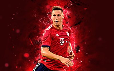 niklas sule, 2018, fc bayern m&#252;nchen, als verteidiger, deutsche fu&#223;baller, bundesliga, fu&#223;ball, sule, neon-leuchten, deutschland