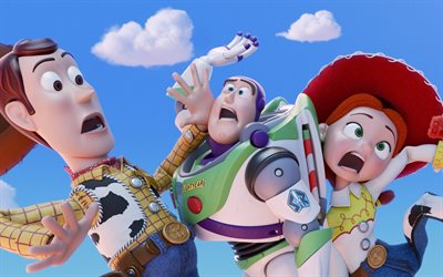 Toy Story 4, 2019, 4k, poster, new cartoons, art, all characters