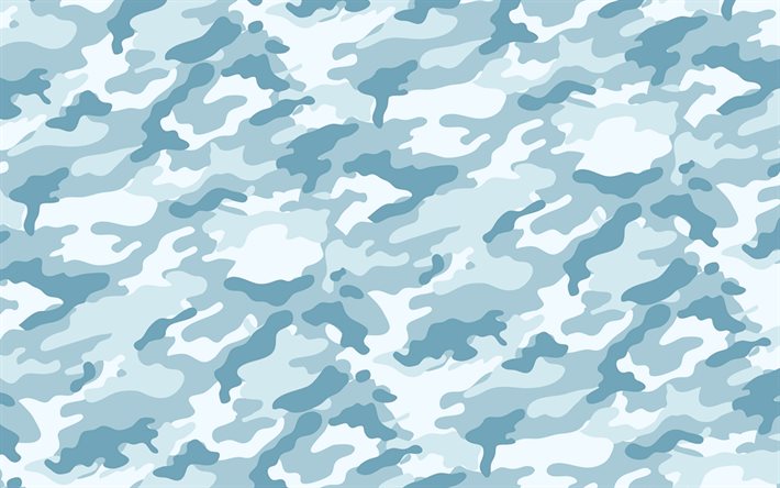 camouflage bleu, 4k, camouflage militaire, fond de camouflage bleu, motif de camouflage, textures de camouflage, arri&#232;re-plans de camouflage, camouflage d&#39;hiver