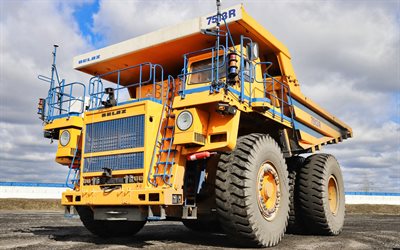 BELAZ-7513R, 4k, camions dumper 2020, LKW, transport de marchandises, machines sp&#233;ciales, Belaz