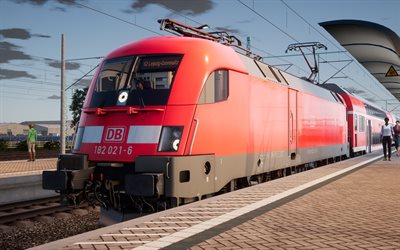 Bombardier Locomotive, Train Sim World 2020, tysk j&#228;rnv&#228;g, elektriskt t&#229;g, moderna t&#229;g, t&#229;gsimulator, passagerartransport