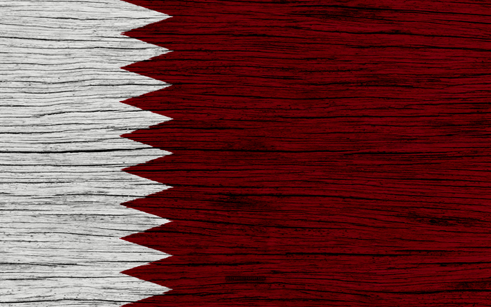 Flagga av Qatar, 4k, Asien, tr&#228;-struktur, Qatarisk flagga, nationella symboler, Qatar flagga, konst, Qatar
