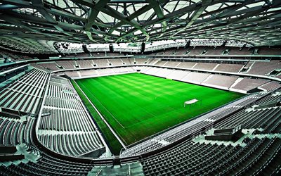 Allianz Riviera, inside view, football field, French football stadium, Nice, France, OGC Nice Stadium