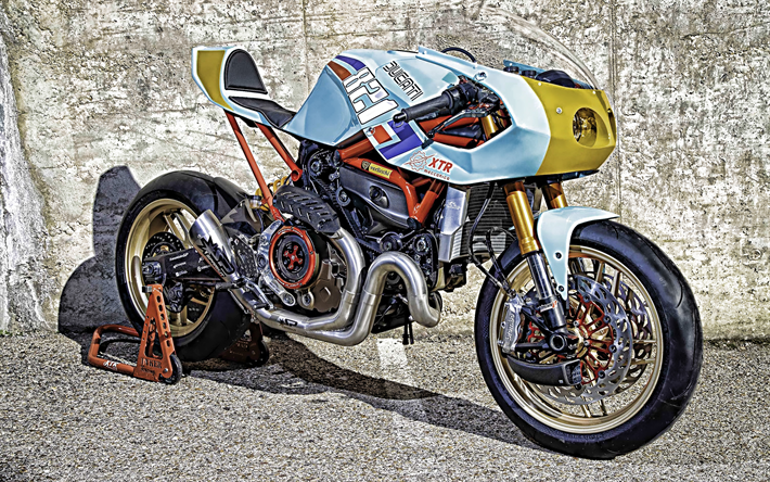 XTR Pepo, la hauteur, la Ducati Monster 821 Pantah, 2019 v&#233;los, superbikes, HDR, 2019 Ducati Monster 821 Cafe Racer, Ducati