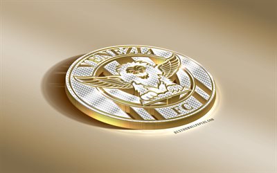 Veneza FC, Italiano de futebol do clube, ouro prata logotipo, Veneza, Itália, Serie B, 3d emblema de ouro, criativo, arte 3d, futebol