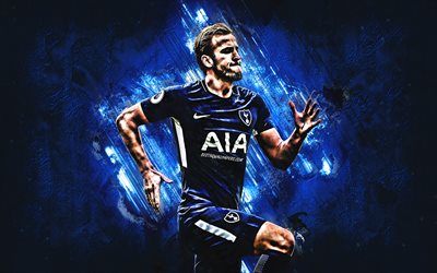 Harry Kane, el Tottenham Hotspur, el delantero, la alegr&#237;a, la piedra azul, famosos futbolistas, el f&#250;tbol, el ingl&#233;s de los futbolistas, el grunge, el de la Premier League, Inglaterra