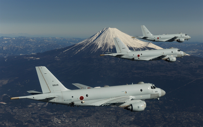 Kawasaki P-1, un avion de patrouille, Japonais avions militaires, XP-1, Japon Maritime d&#39;Auto-D&#233;fense de la Force, de la JMSDF, Marine Japonaise, Japon
