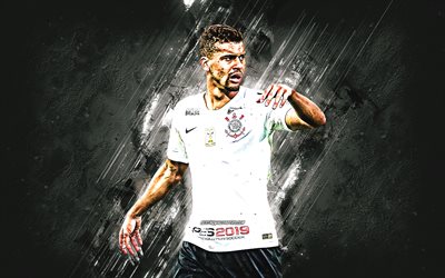 Leo Santos, pietra nera, il Corinthians FC, brasiliano calciatori, grunge, Leonardo Rodrigues dos Santos, Brasiliano di Serie A, calcio, Brasile