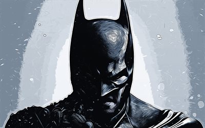 Batman, 4k, arte vetorial, Desenho do Batman, arte criativa, Batman arte, desenho vetorial, resumo de super-her&#243;is, Batman Arkham Origins