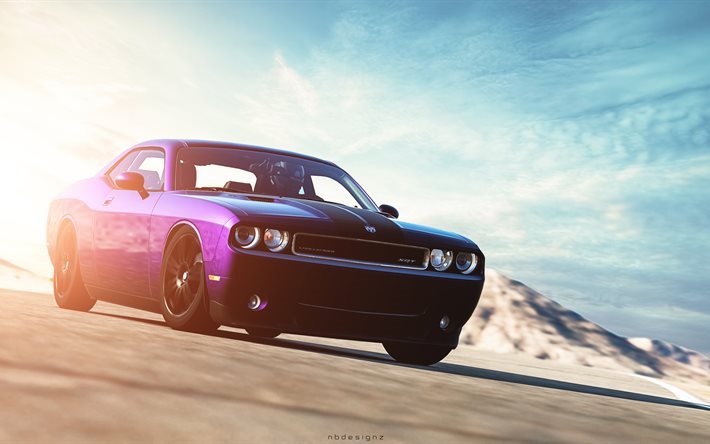 Gran Turismo 6, 4k, simulateur de course, la Dodge Challenger SRT8