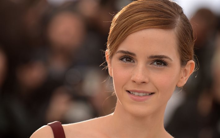 Emma Watson, 4k, Hollywood, le sourire, l&#39;actrice am&#233;ricaine, portrait