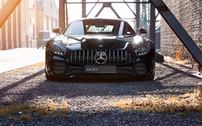 4k, Mercedes-AMG GT R, front view, 2018 cars, supercars, Edo Competition, tuning, AMG, Mercedes