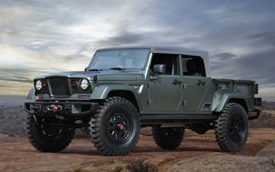 Jeep Crew Chief 715, Pickup Truck, military SUV, concept, American cars, Jeep