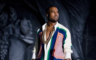 Kanye West, American singer, 4k, concert, American rapper, USA