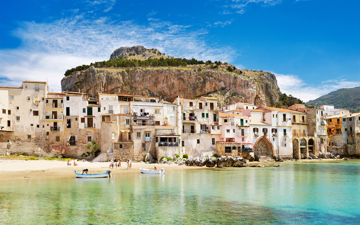 Ravello, 4k, el mar, la costa, la regi&#243;n de Campania, Salerno, Italia, Europa
