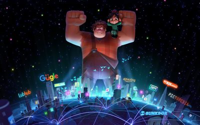 Ralph Breaks the Internet, Wreck-It Ralph 2, 2018, new cartoons, poster, promo materials, adventure comedy film