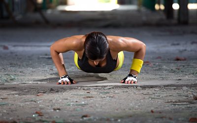 fitness, flexiones de brazos desde el suelo, musculaci&#243;n, deportes, ejercicios, entrenamiento