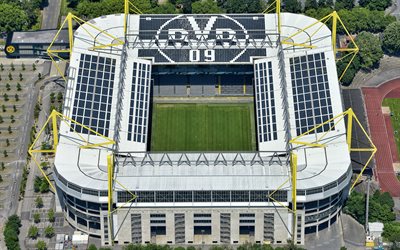 Signal Iduna Park, Dortmund, Germany, BVB Stadium, Borussia Dortmund Stadium, view from the height, Bundesliga, German football stadium