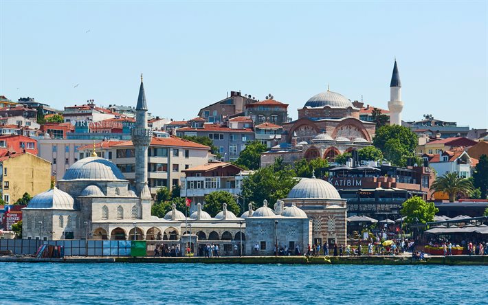 イスタンブール, ボスポラス海峡, 夏。, 海峡, モスク, イスタンブールの街並み, トルコ
