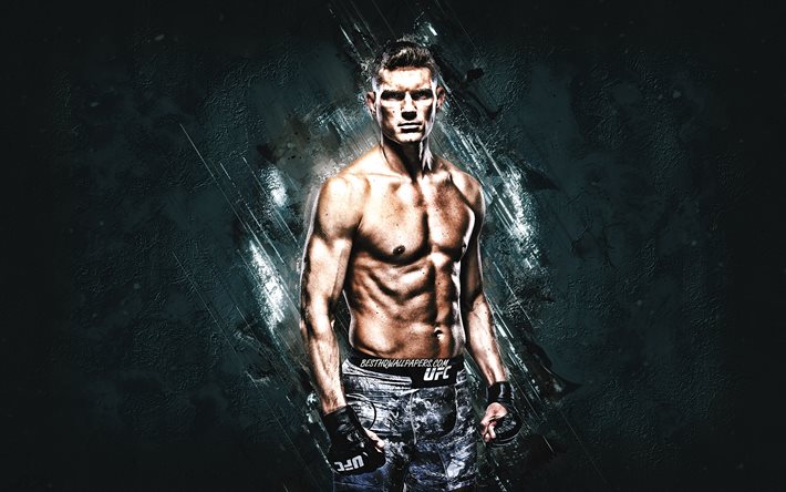 Stephen Thompson, UFC, MMA, combattente americano, sfondo di pietra blu, Ultimate Fighting Championship