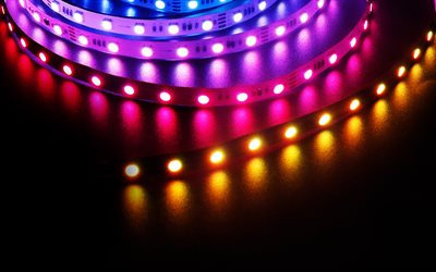 LED Strip Light, neon light, ribbon with lanterns, concept lanterns, light