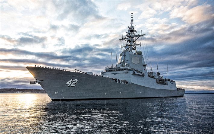 HMAS Sidney, DDG 42, Avustralya Kraliyet Donanması, Avustralya muhrip, savaş gemileri, RAN, Hobart sınıfı