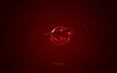 Calgary Stampeders logo, Canadian football club, CFL, red logo, red carbon fiber background, Canadian football, Calgary, Canada, Calgary Stampeders