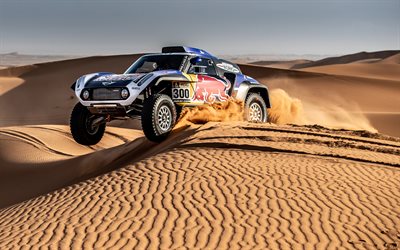 4k, MINI John Cooper Works Buggy, sand dunes, 2017 cars, offroad, desert, sports cars, MINI
