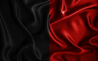 ナミュール旗, 4k, シルク波状の旗, ベルギーの州, ナミュールの日, ファブリック フラグ, ナミュールの国旗, 3dアート, ナミュール, ヨーロッパ, ベルギーの行政区, ナミュール3dフラグ, ベルギー