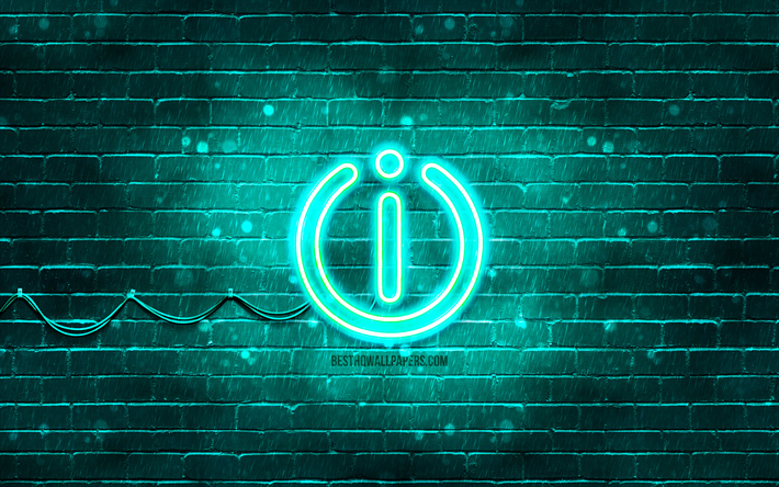 Indesit turquoise logo, 4k, turquoise brickwall, Indesit logo, brands, Indesit neon logo, Indesit