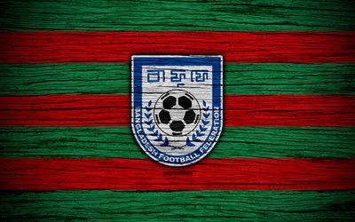 Bangladesh national football team, 4k, logo, AFC, football, wooden texture, soccer, Bangladesh, Asia, Asian national football teams, Bangladesh Football Federation