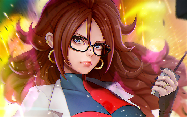 4k, Android 21, anime characters, Dragon Ball FighterZ, DBZF, Dragon Ball