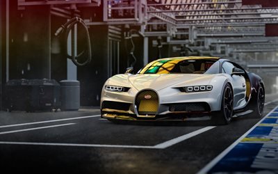 Bugatti Chiron, raceway, 2018 cars, hypercars, new Chiron, Bugatti