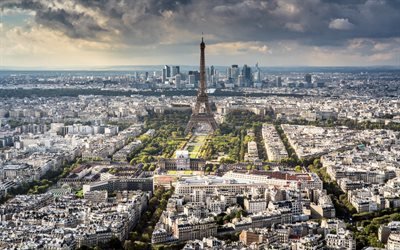 Tour Eiffel, Paris, France, paysage urbain, de maisons, de m&#233;tropole la capitale, Versailles
