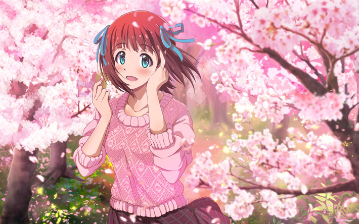 Download wallpapers Amami Haruka, spring, anime characters, sakura, The  Idolmaster for desktop free. Pictures for desktop free
