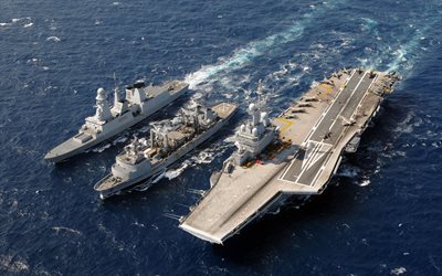 Charles de Gaulle, R91, french aircraft carrier, Marine Nationale, French Navy, French frigate, Forbin, D620, Dassault Rafale M, FS Meuse, A607, Durance-class tanker, french warships, sea, france