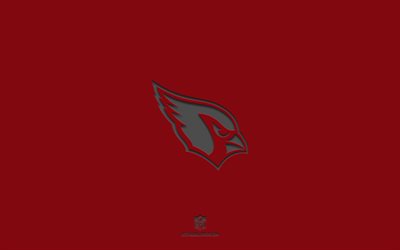 Arizona Cardinals, burgundy background, American football team, Arizona Cardinals emblem, NFL, USA, American football, Arizona Cardinals logo
