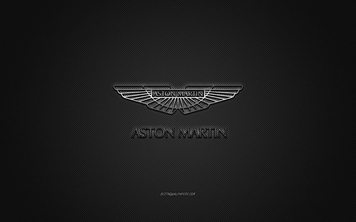 Descargar Fondos De Pantalla Logo Aston Martin Logo Jaune Argente Fond Gris En Fibre De Carbone Embleme Metallique Aston Martin Aston Martin Marques De Voitures Art Creatif Libre Imagenes Fondos De Descarga