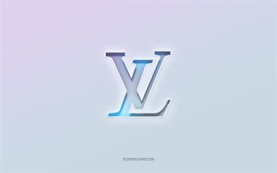 Louis Vuitton logo, cut out 3d text, white background, Louis Vuitton 3d logo, Louis Vuitton emblem, Louis Vuitton, embossed logo, Louis Vuitton 3d emblem