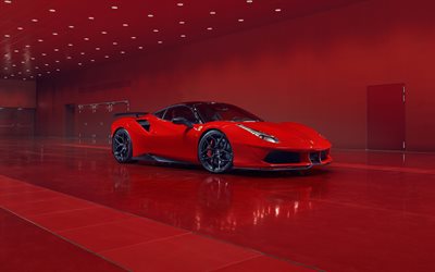4k, Pogea Racing FPlus Corsa, el estudio, el Ferrari 488 GTB, el ajuste de 2018, los coches, supercars, Ferrari
